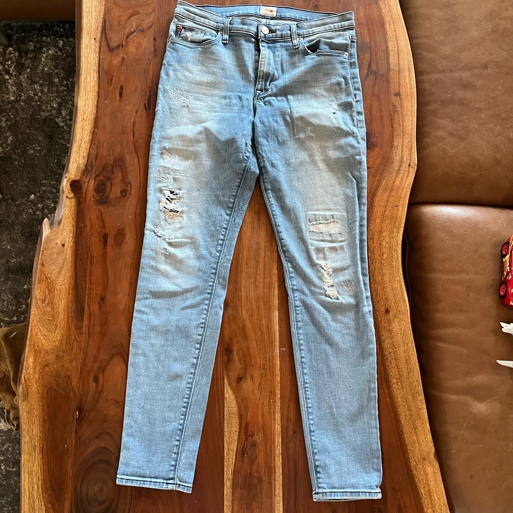 Hudson distressed skinny jeans